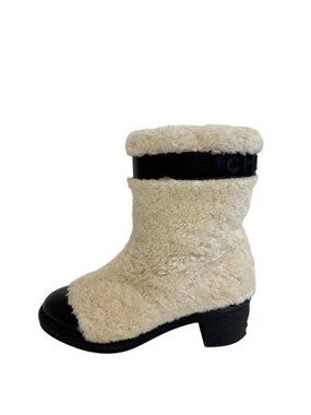 Chanel Short Boots White